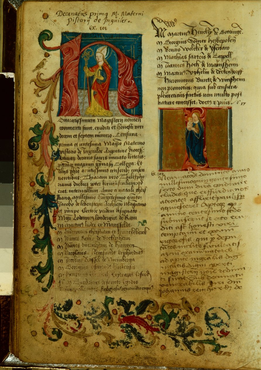 د ایرفورت په پوهنتون کې د مارټین لوتر نوم لیکنه، د اپریل 1501 پولی autorstwa German School