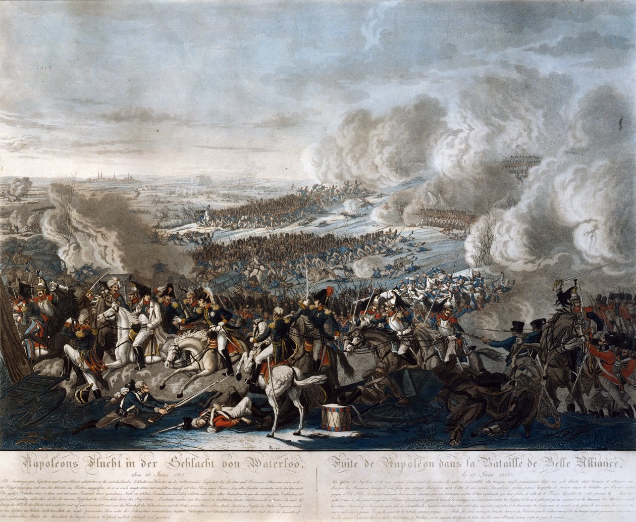 Lot Napoleona z bitwy pod Waterloo, 18 czerwca 1815 autorstwa German School