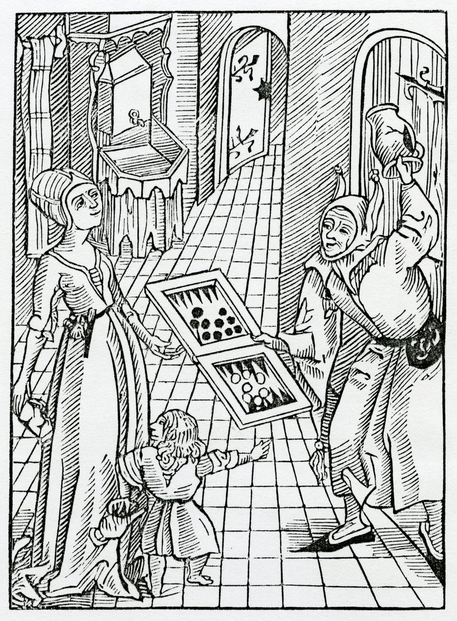Yll przykładu starszych gyuyn do młodości, ilustracja z angielskiego przekładu „Statek głupców” Aleksandra Barclay