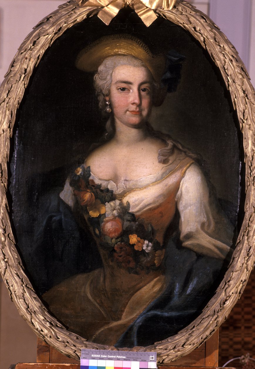 Portret Marii, księżnej Hesji, ok. 1750 autorstwa German School