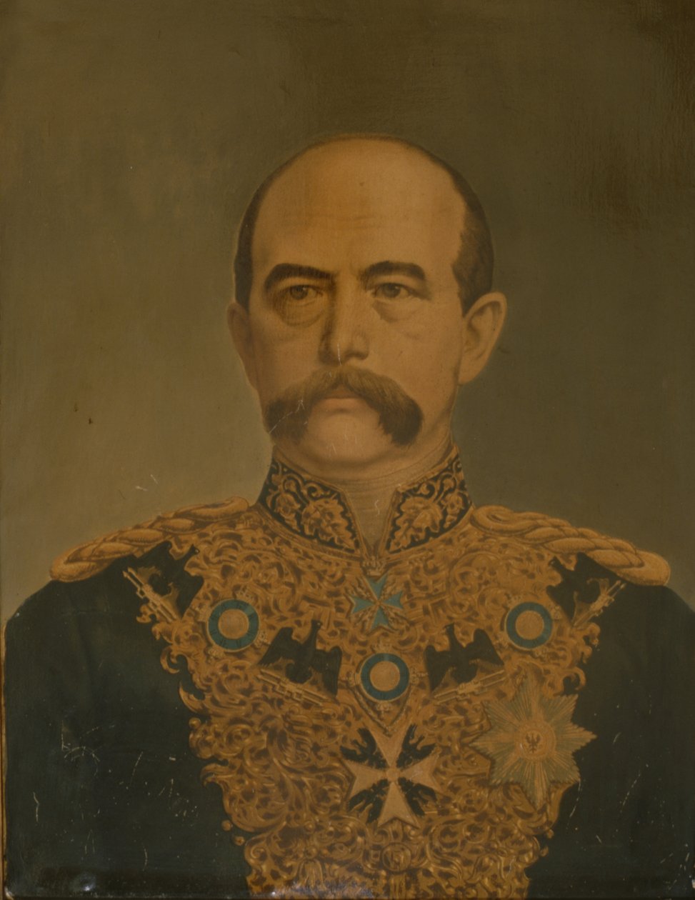 Książę Otto von Bismarck w mundurze dyplomaty, ok.1865 autorstwa German School
