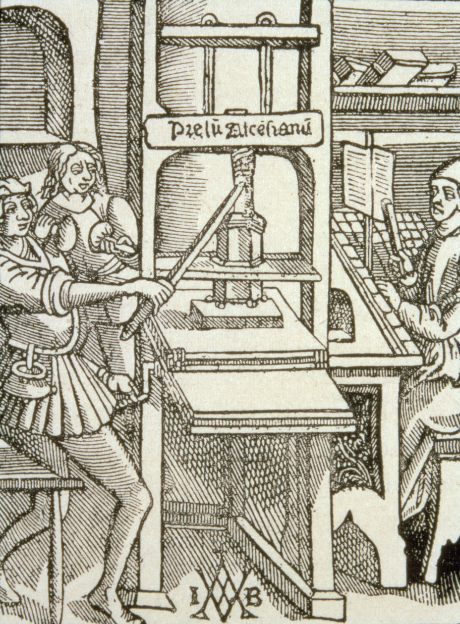 Drukarnia z 1498 r., z książki wydrukowanej w tym roku autorstwa German School