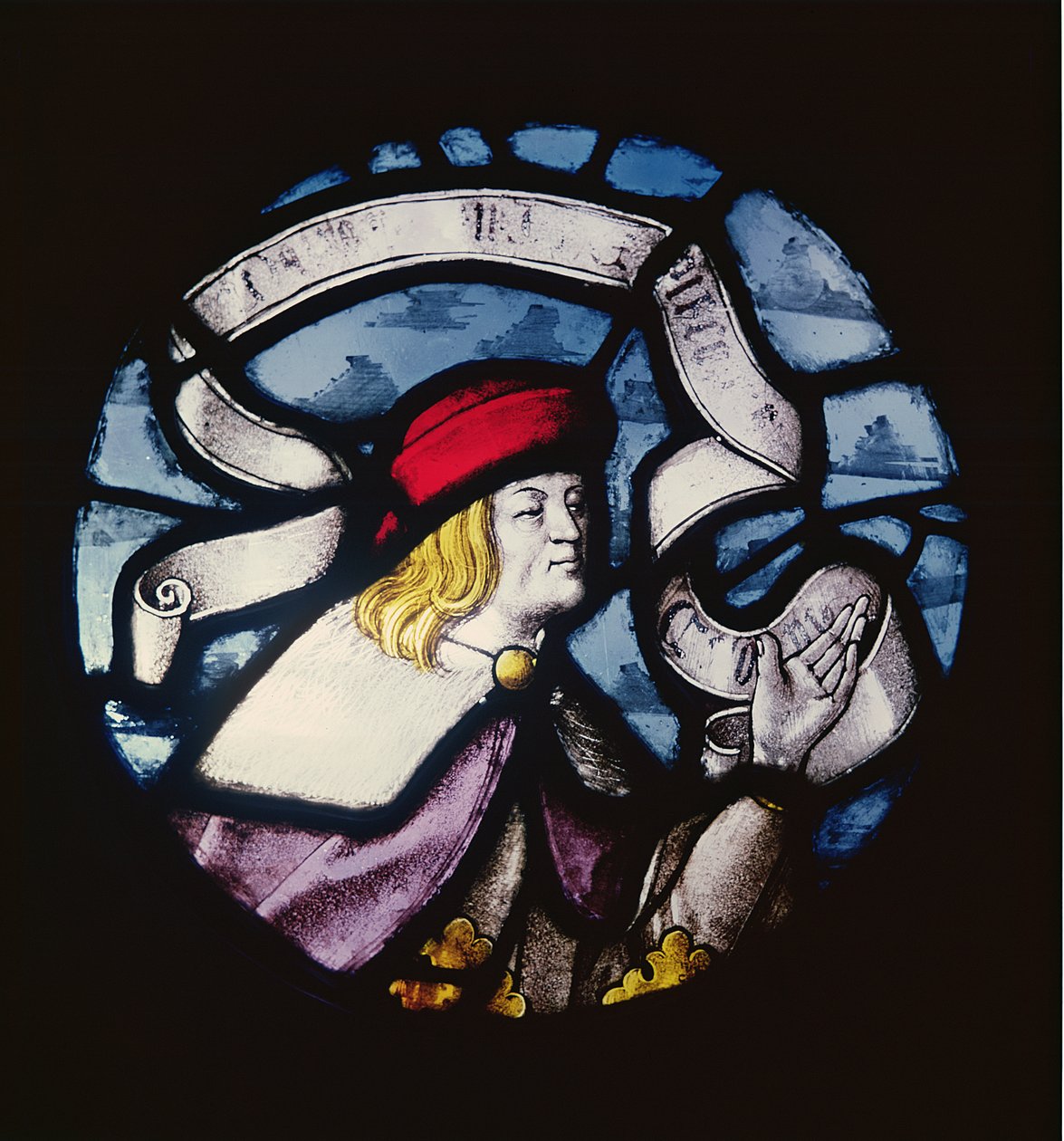 Roundel proroka Daniela, XV w. (witraż) autorstwa German School