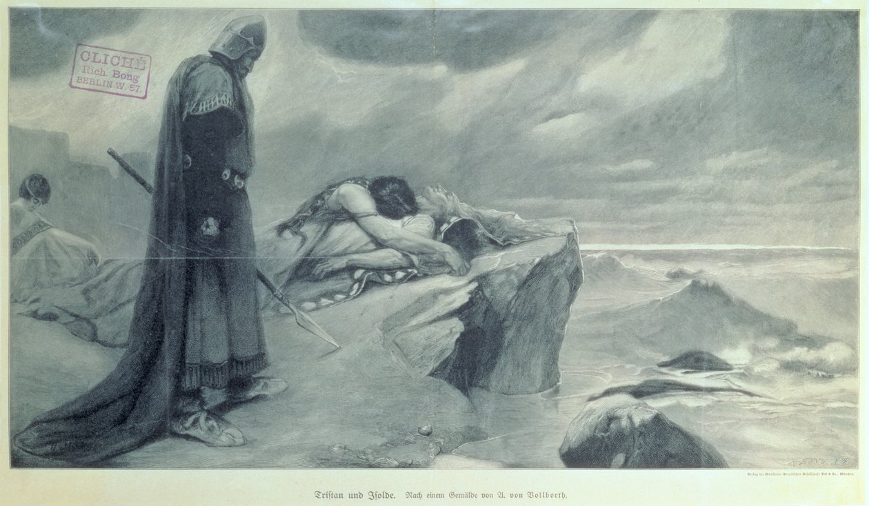 Sceneria z opery „Tristan i Izolda” Ryszarda Wagnera (1813-83) autorstwa German School