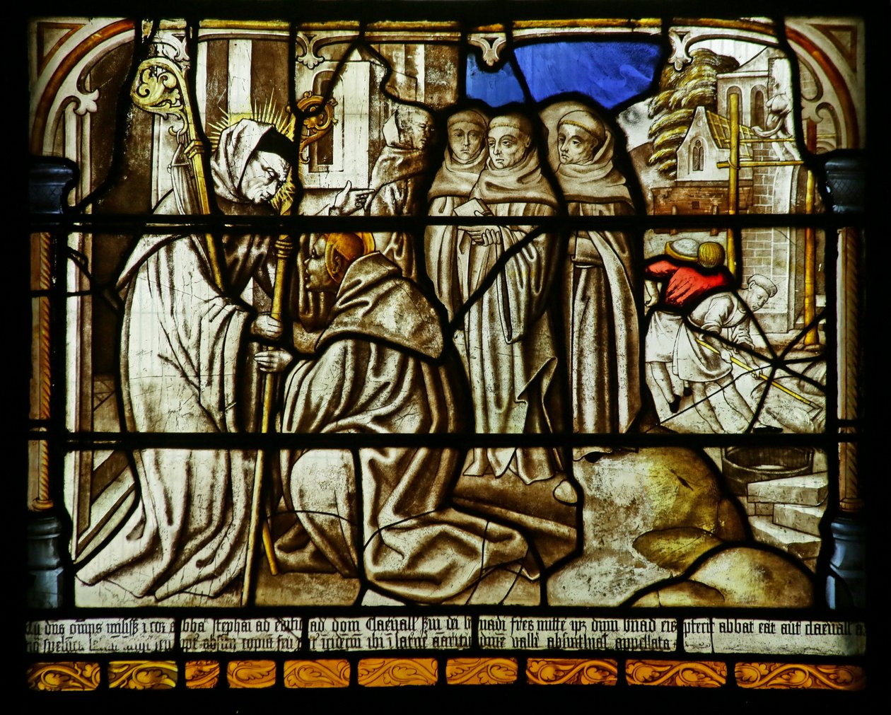 St Bernard zostaje wysłany przez opata Hardinga, aby założył Clairvaux, ok. 1500 autorstwa German School