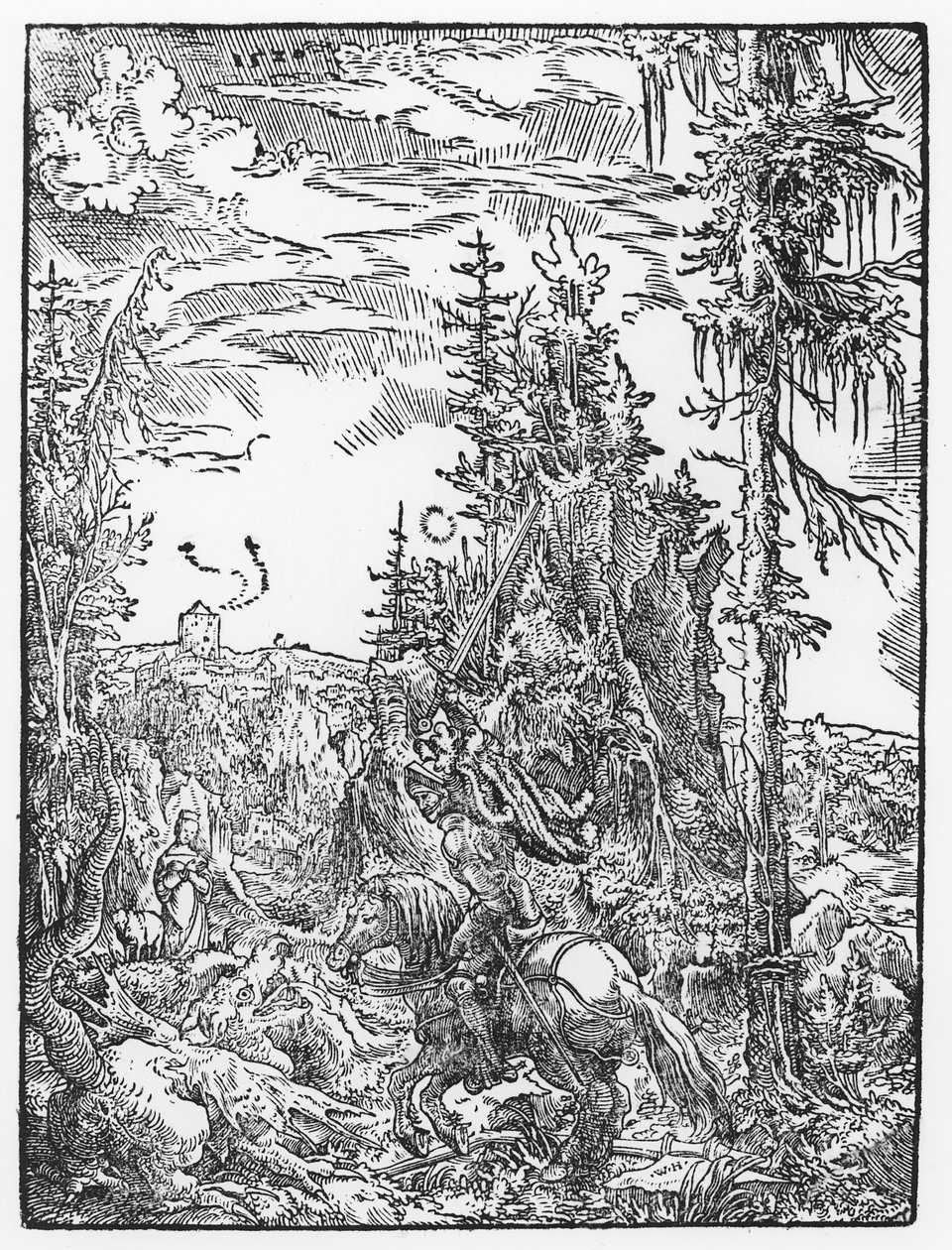 Św. Jerzy i Smok, 1520 autorstwa German School