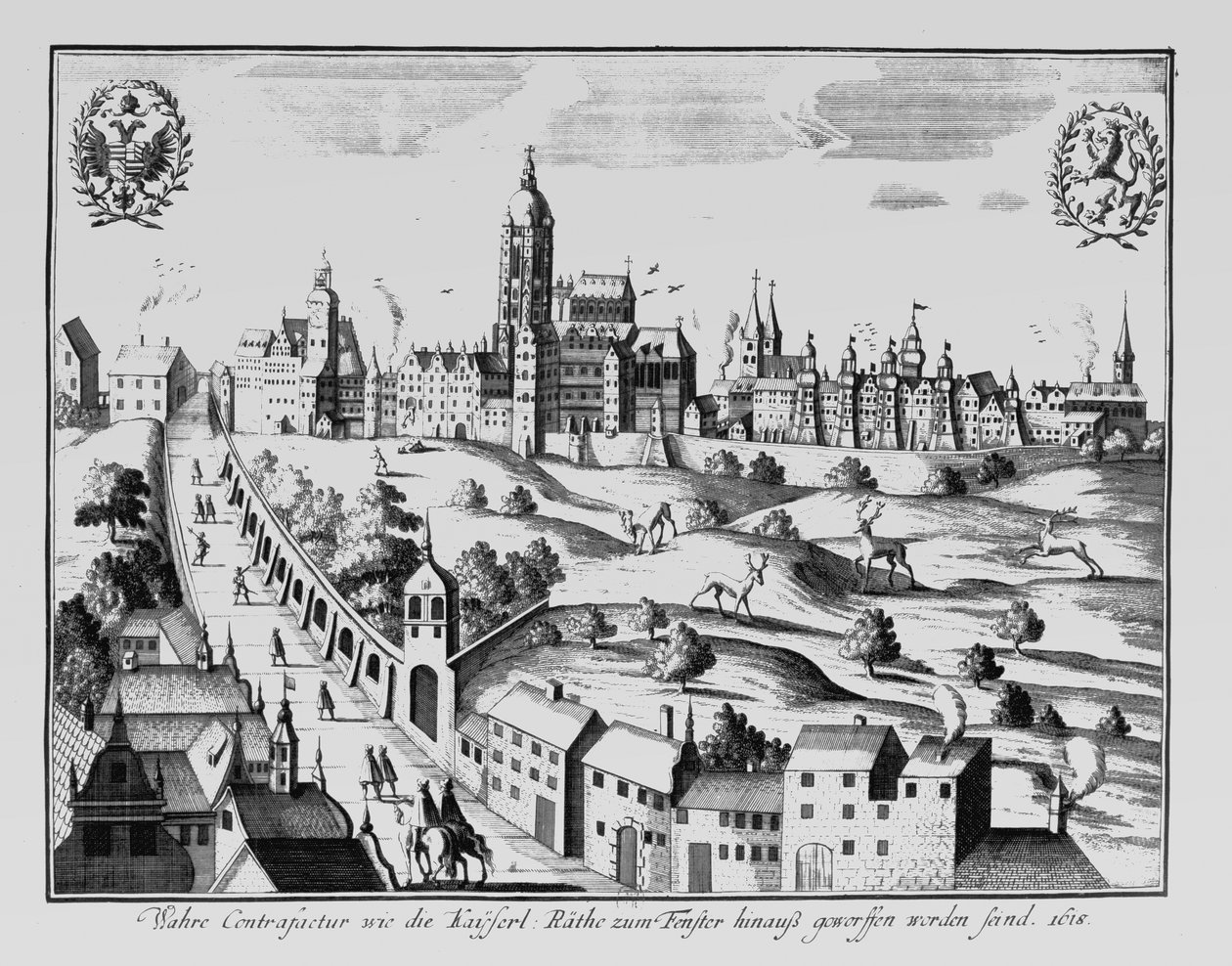Defenestracja Pragi, 3 sierpnia 1618 r. autorstwa German School