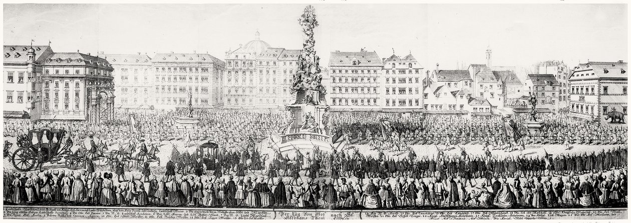 Procesja Marii Teresy (1638-83) przez Wiedeń autorstwa German School
