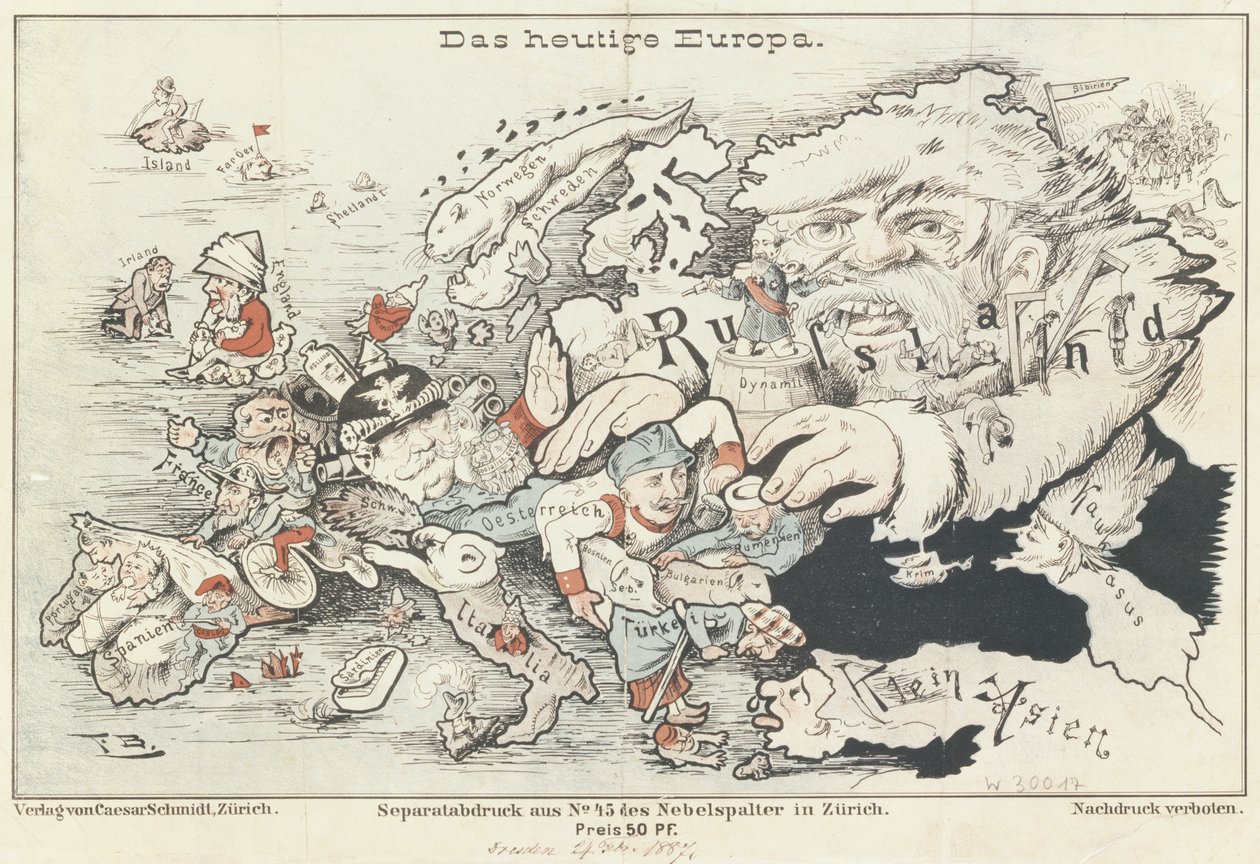 „Dzisiejsza Europa”, 1887 autorstwa German School