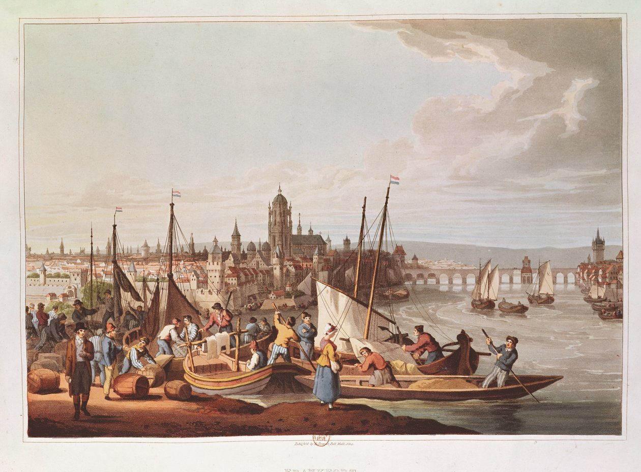 Widok na Frankfurt, 1814 autorstwa German School