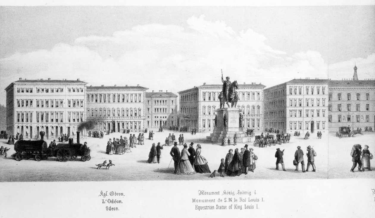 Widok Monachium, 1869 autorstwa German School