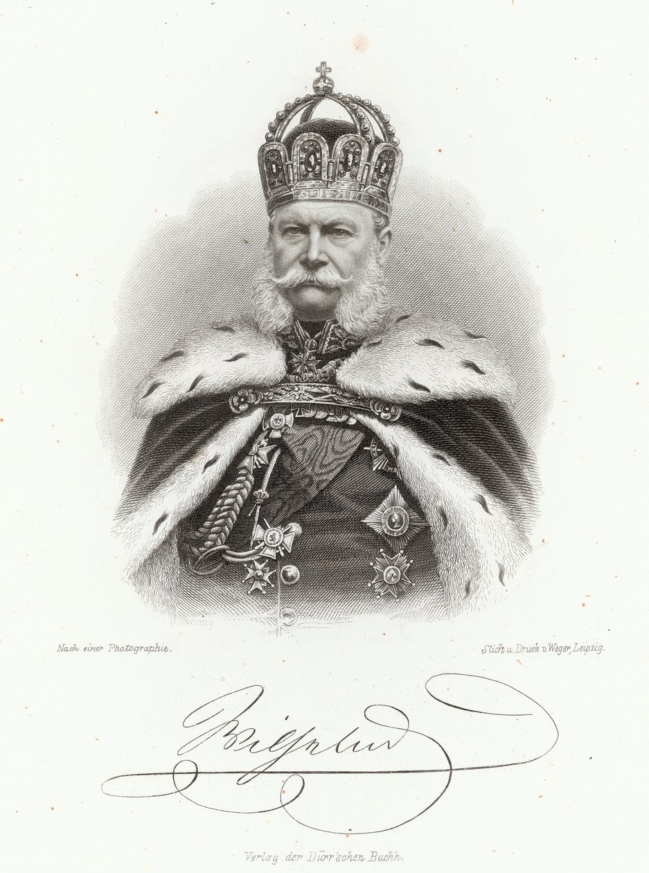 Wilhelm I, król pruski (1830-1916) w „Allgemeine Moden-Zeitung”, Lipsk, 1872 autorstwa German School