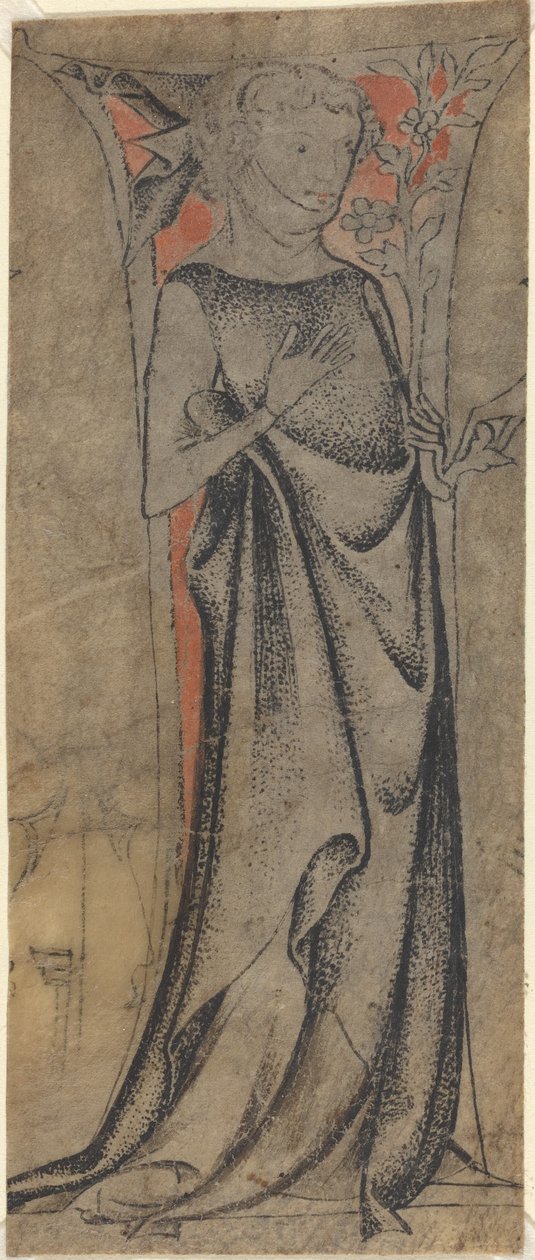 Stojąca młodzież z gałęzią autorstwa German 14th Century