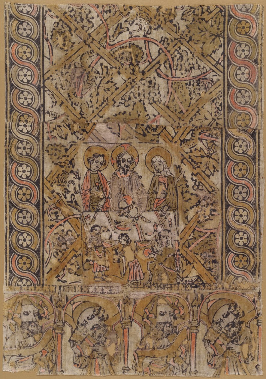 Płótno na mównicę z małżeństwem w Kana autorstwa German 15th Century