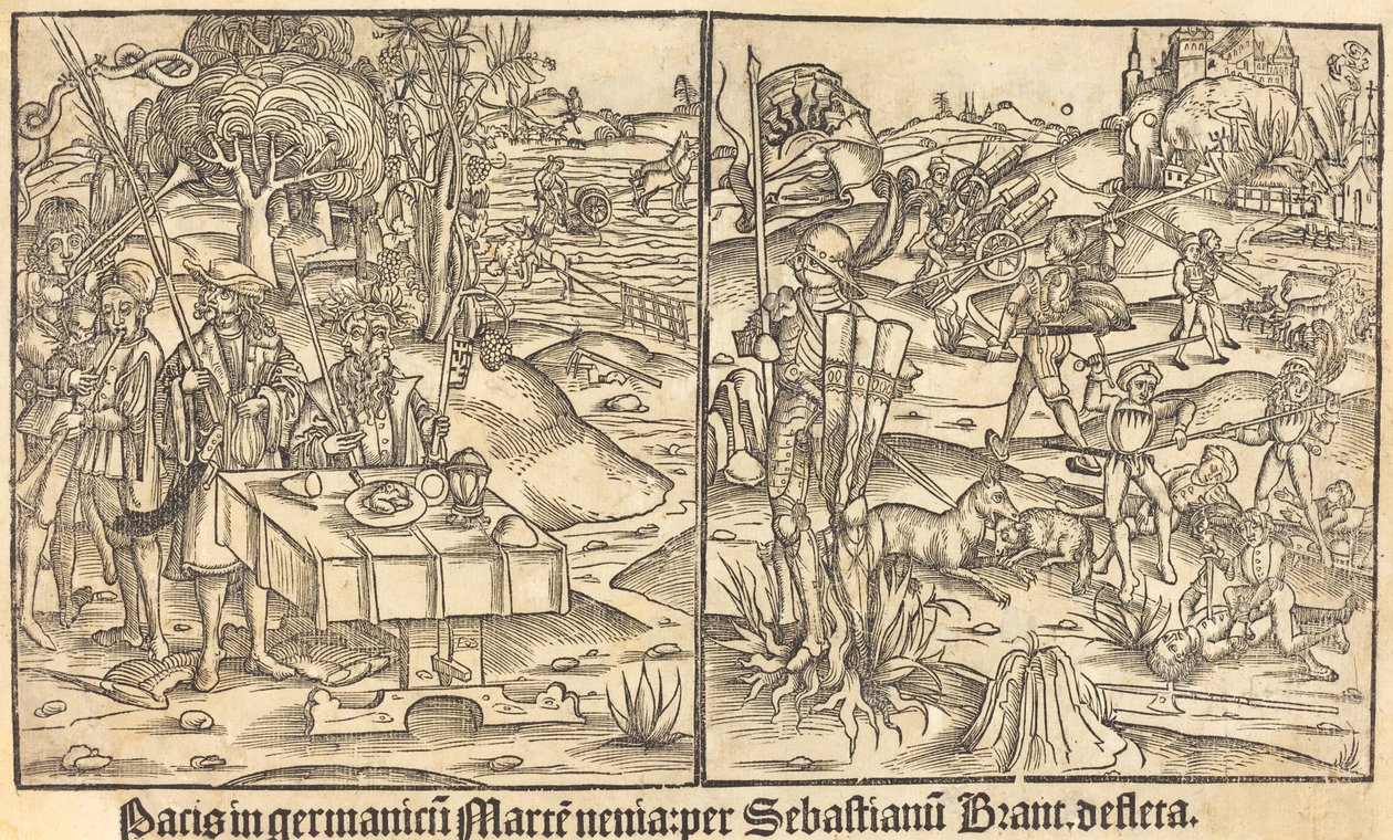 Alegoria wojny i pokoju autorstwa German 15th Century