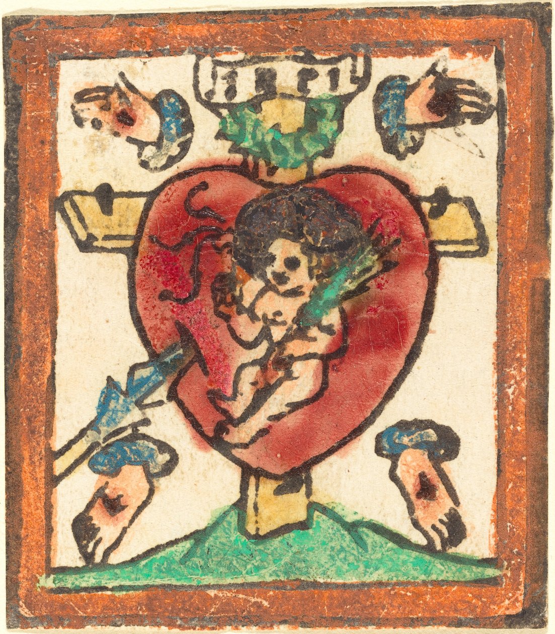 Dzieciątko Jezus w Najświętszym Sercu autorstwa German 15th Century