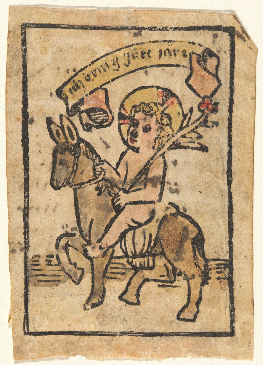 Dzieciątko Jezus na Osiołku autorstwa German 15th Century