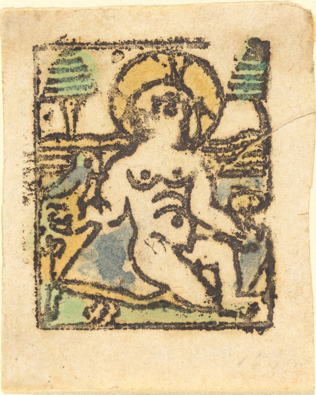 Dzieciątko Jezus z ptakiem autorstwa German 15th Century