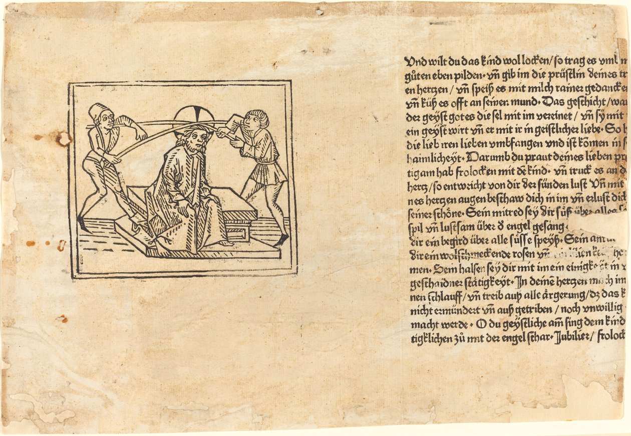 Chrystus ukoronowany cierniem autorstwa German 15th Century