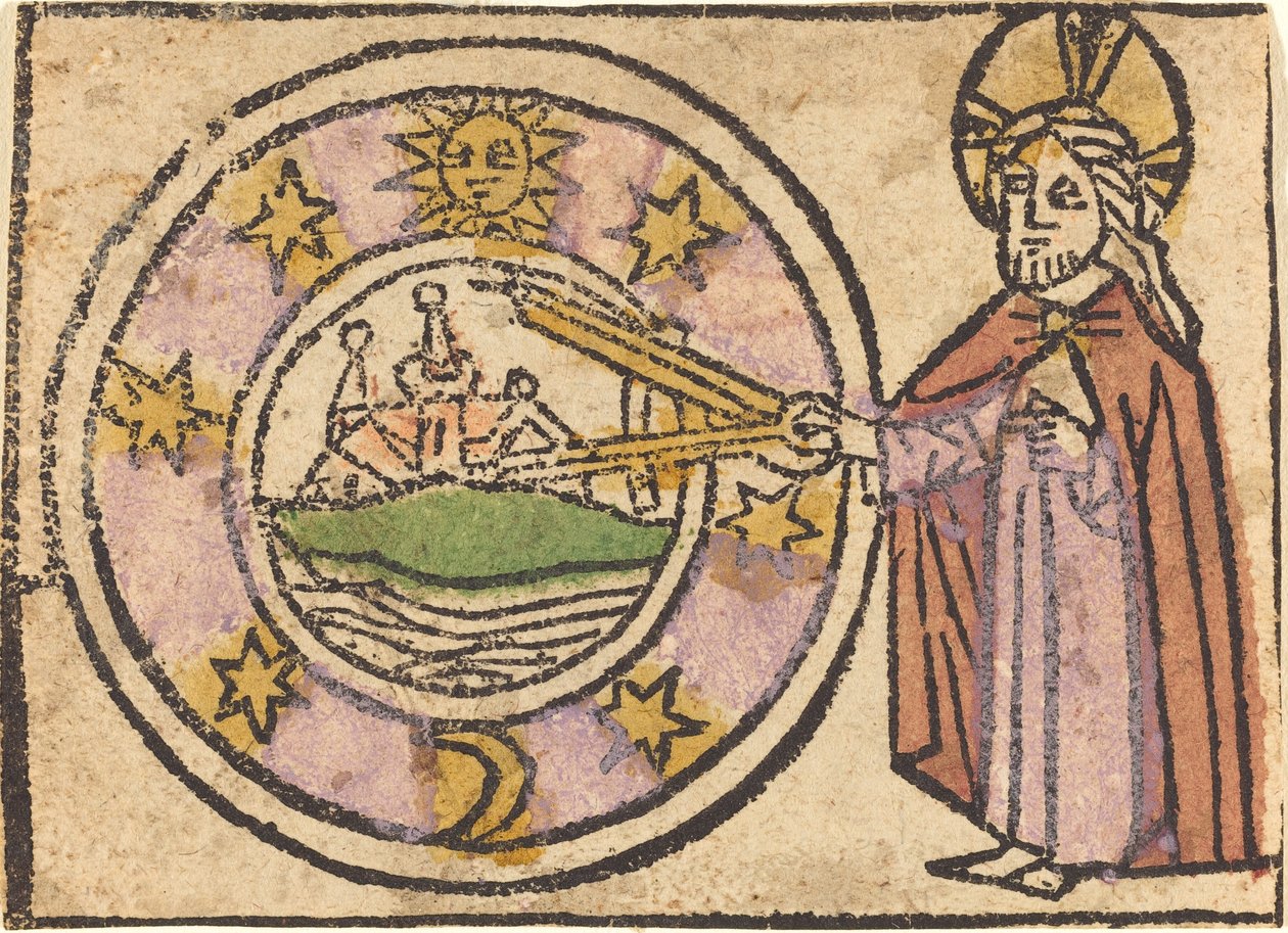 Chrystus mierzy kulę ziemską autorstwa German 15th Century