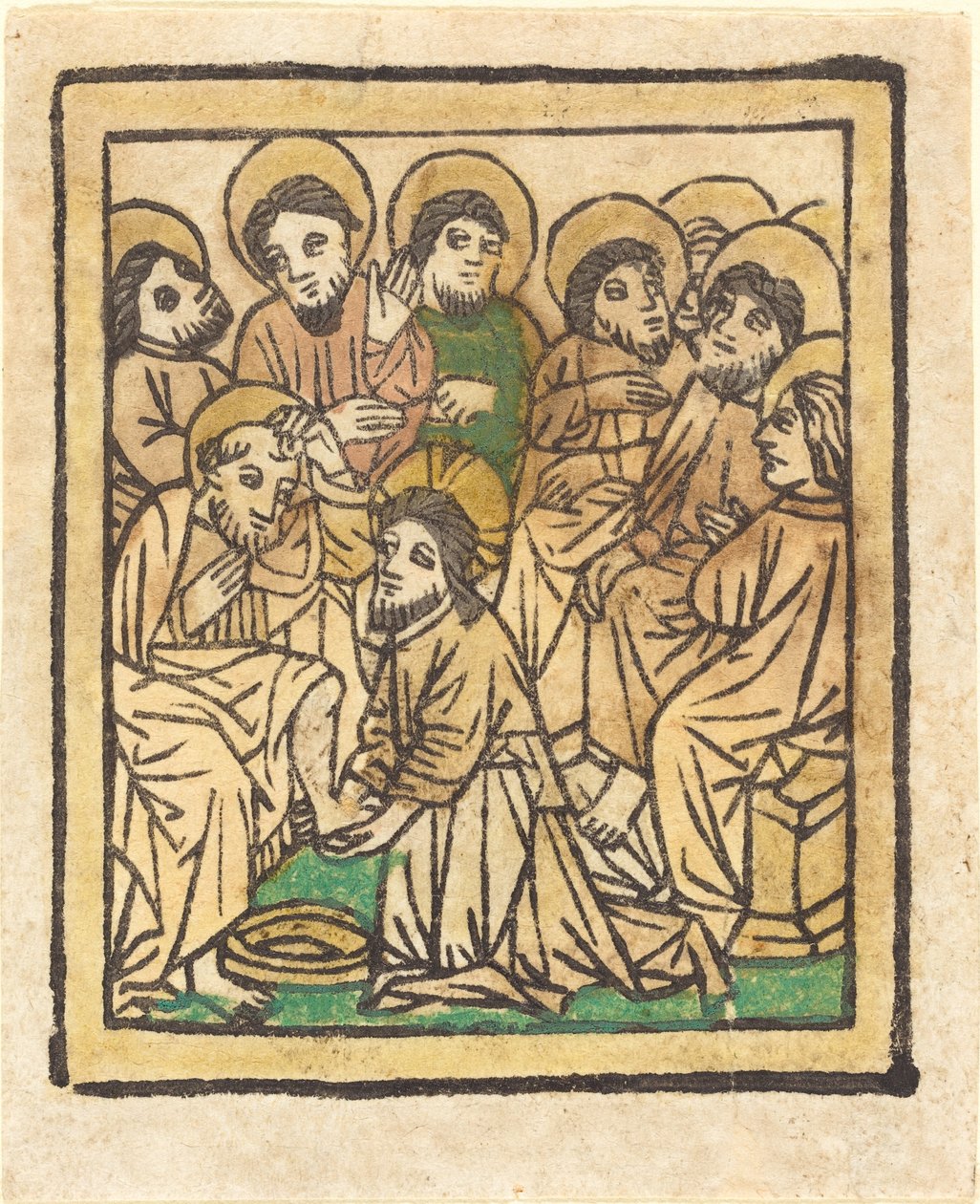 Chrystus myje stopy apostołom autorstwa German 15th Century