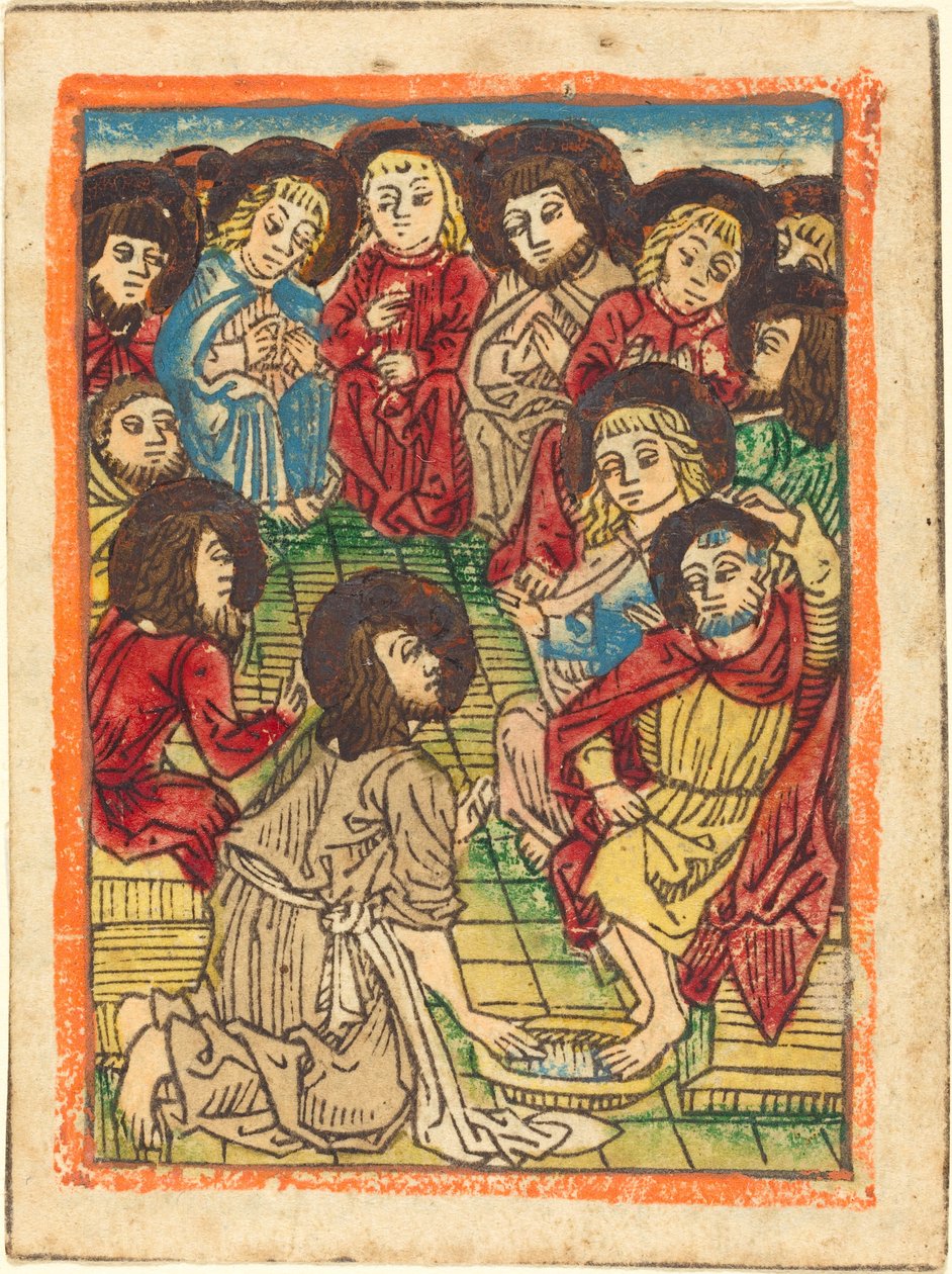 Chrystus myje stopy apostołom autorstwa German 15th Century
