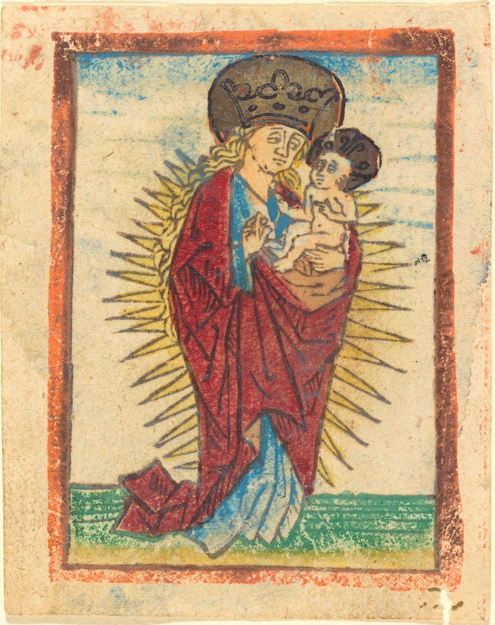 Madonna z Dzieciątkiem w chwale autorstwa German 15th Century
