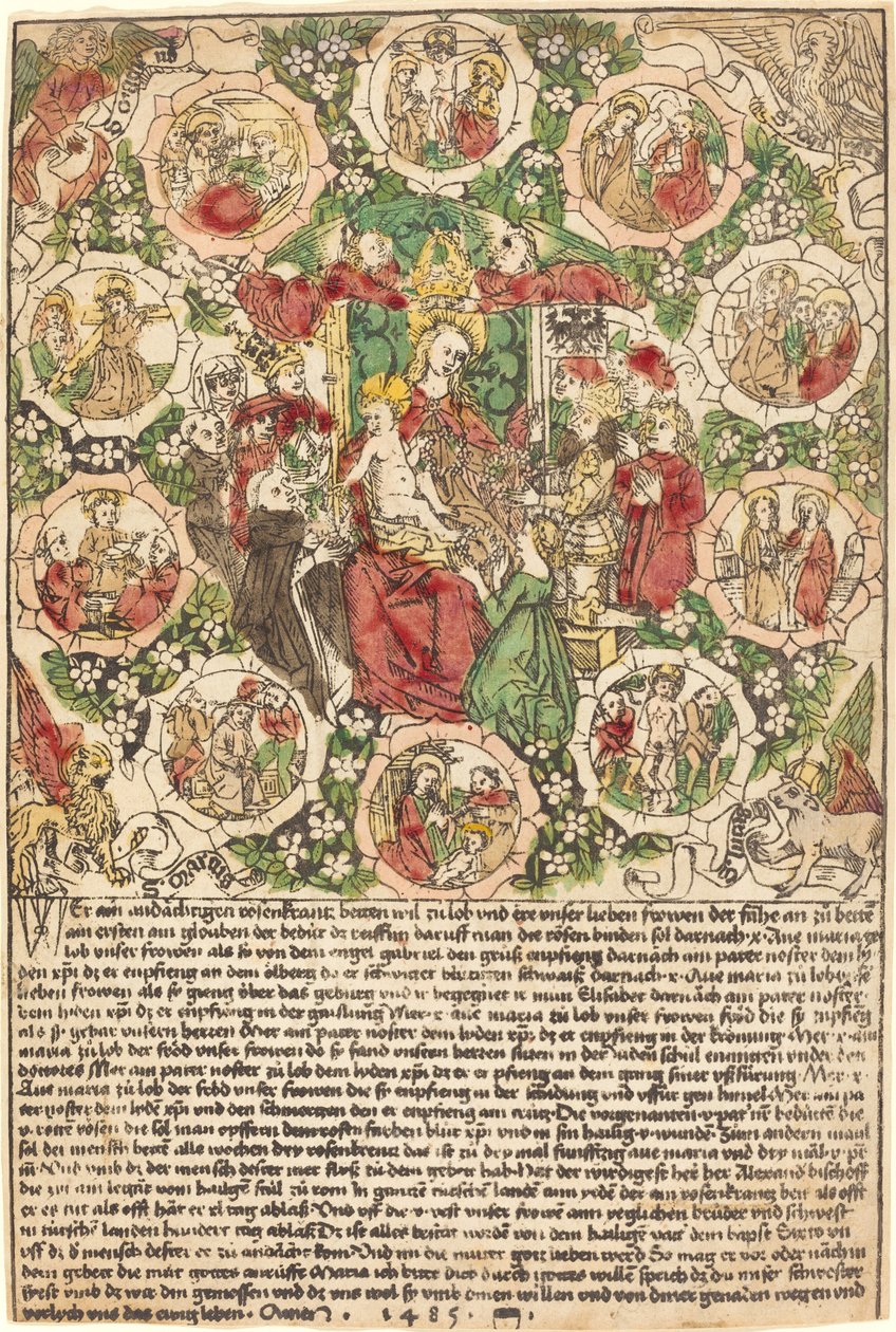 Madonna z różańcem autorstwa German 15th Century