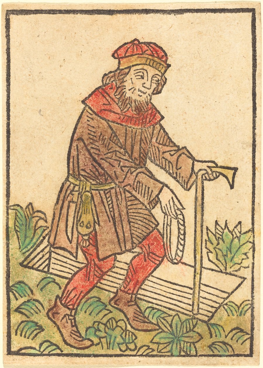 Mężczyzna idący w kierunku grobu autorstwa German 15th Century