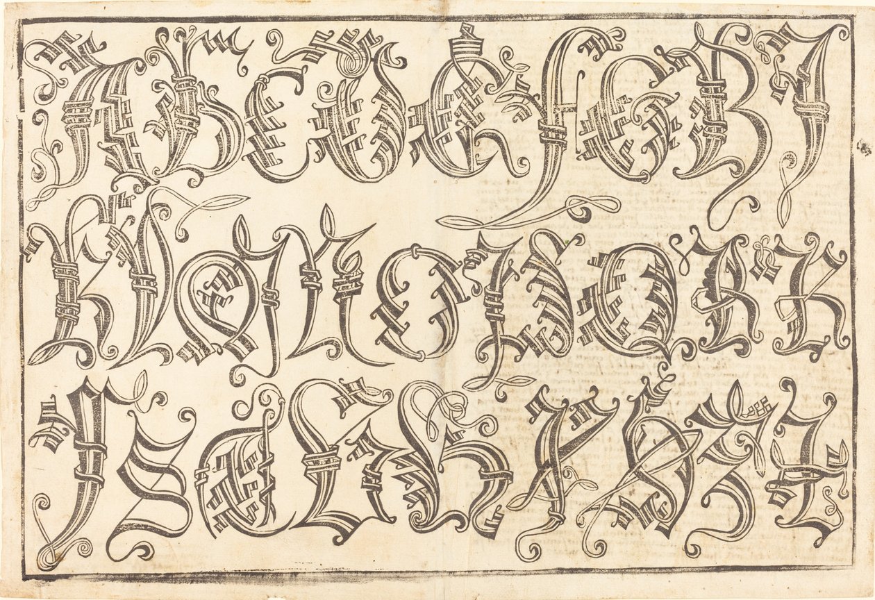 Alfabet ozdobnych autorstwa German 15th Century