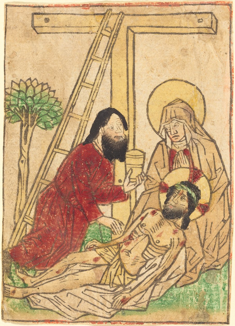 Pieta z Saint John autorstwa German 15th Century