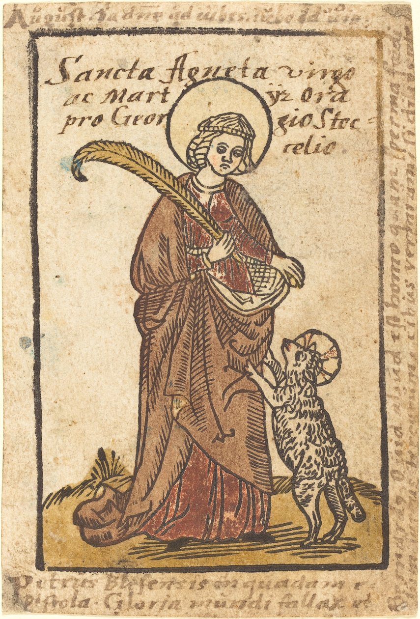 Św. Agnieszka autorstwa German 15th Century