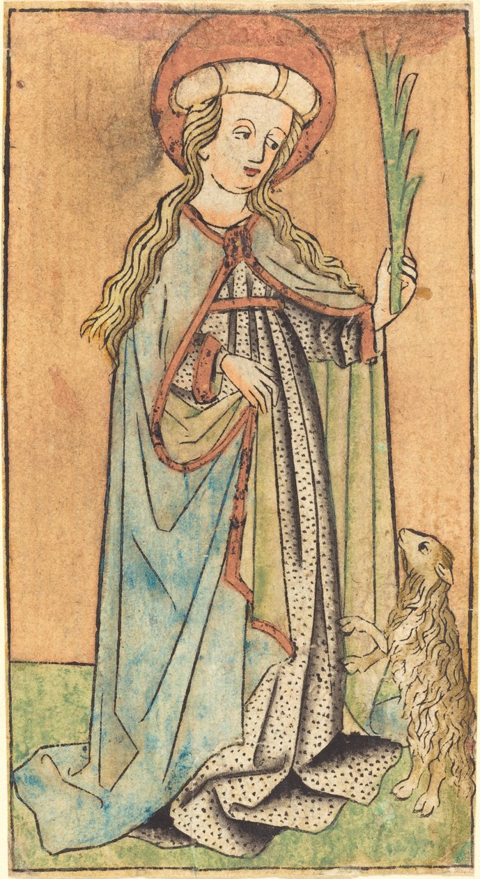 Św. Agnieszka autorstwa German 15th Century