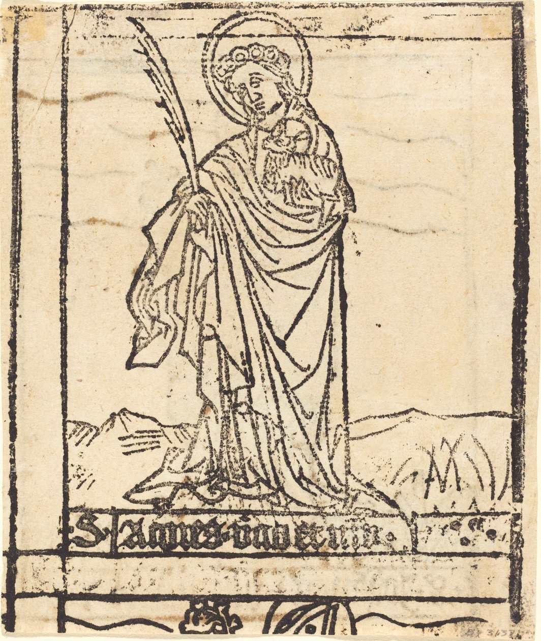 Św. Agnieszka [verso] autorstwa German 15th Century