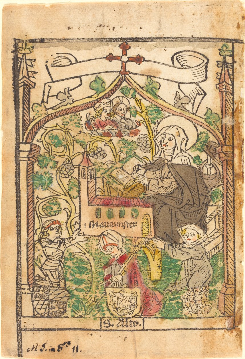Św. Alto, Św. Brygida i założyciele Mariamunster autorstwa German 15th Century