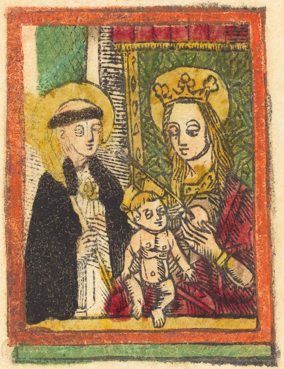 Św. Bernard z Madonną z Dzieciątkiem autorstwa German 15th Century