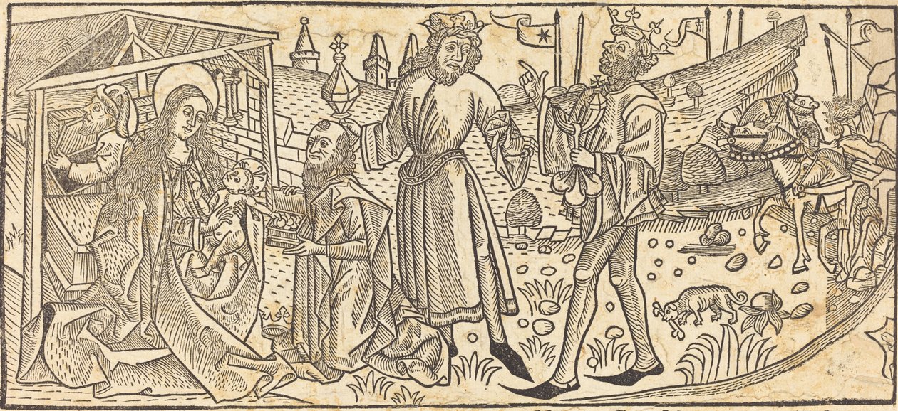 Pokłon Trzech Króli autorstwa German 15th Century