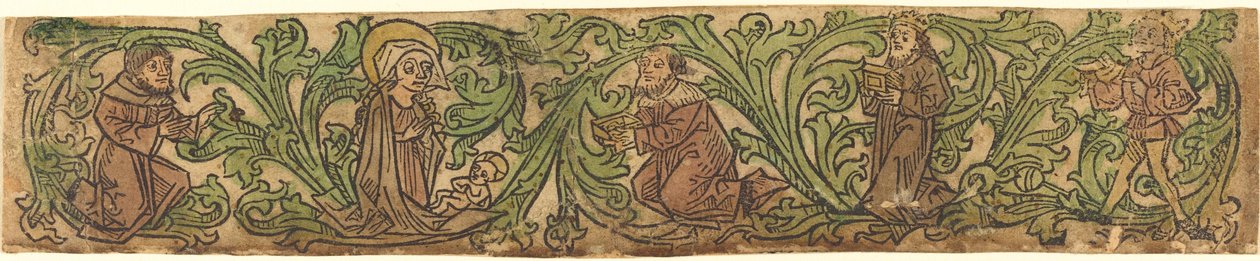 Pokłon Trzech Króli w ramce autorstwa German 15th Century