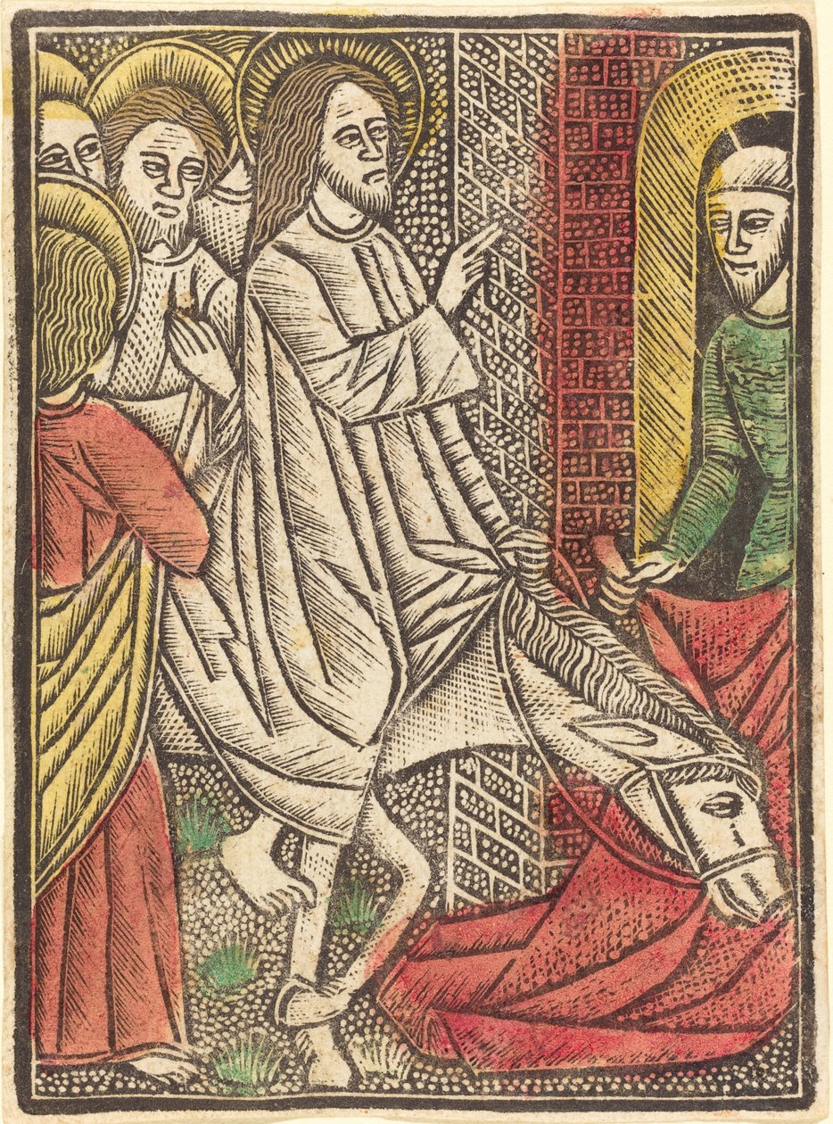 Wjazd do Jerozolimy autorstwa German 15th Century