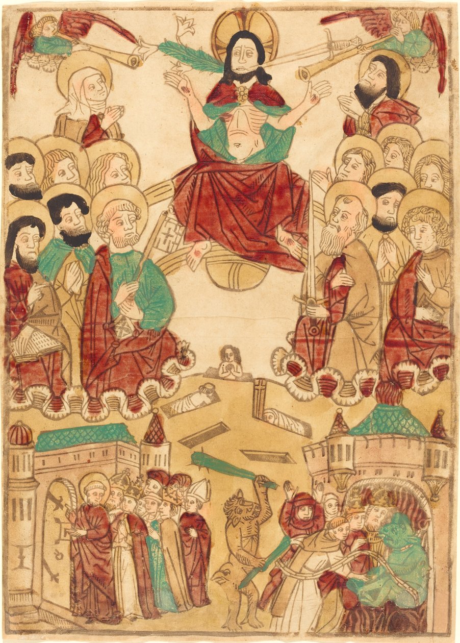 Sąd Ostateczny z Apostołami autorstwa German 15th Century