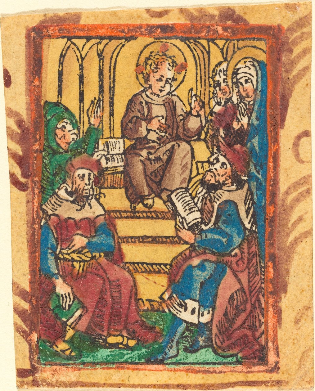Dwunastoletni Jezus w świątyni autorstwa German 15th Century