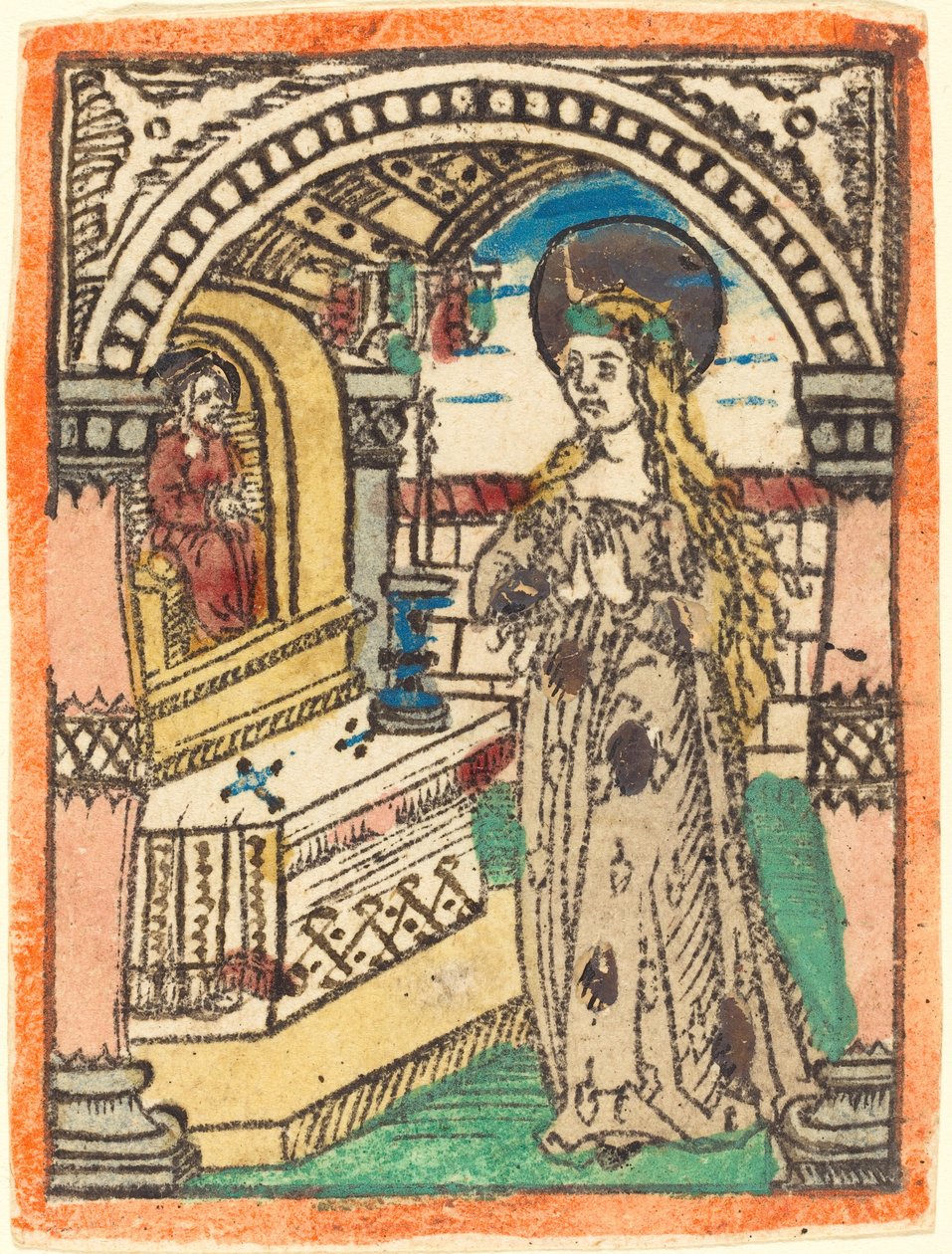 Dziewica w szacie wyszywane uszami kukurydzy autorstwa German 15th Century