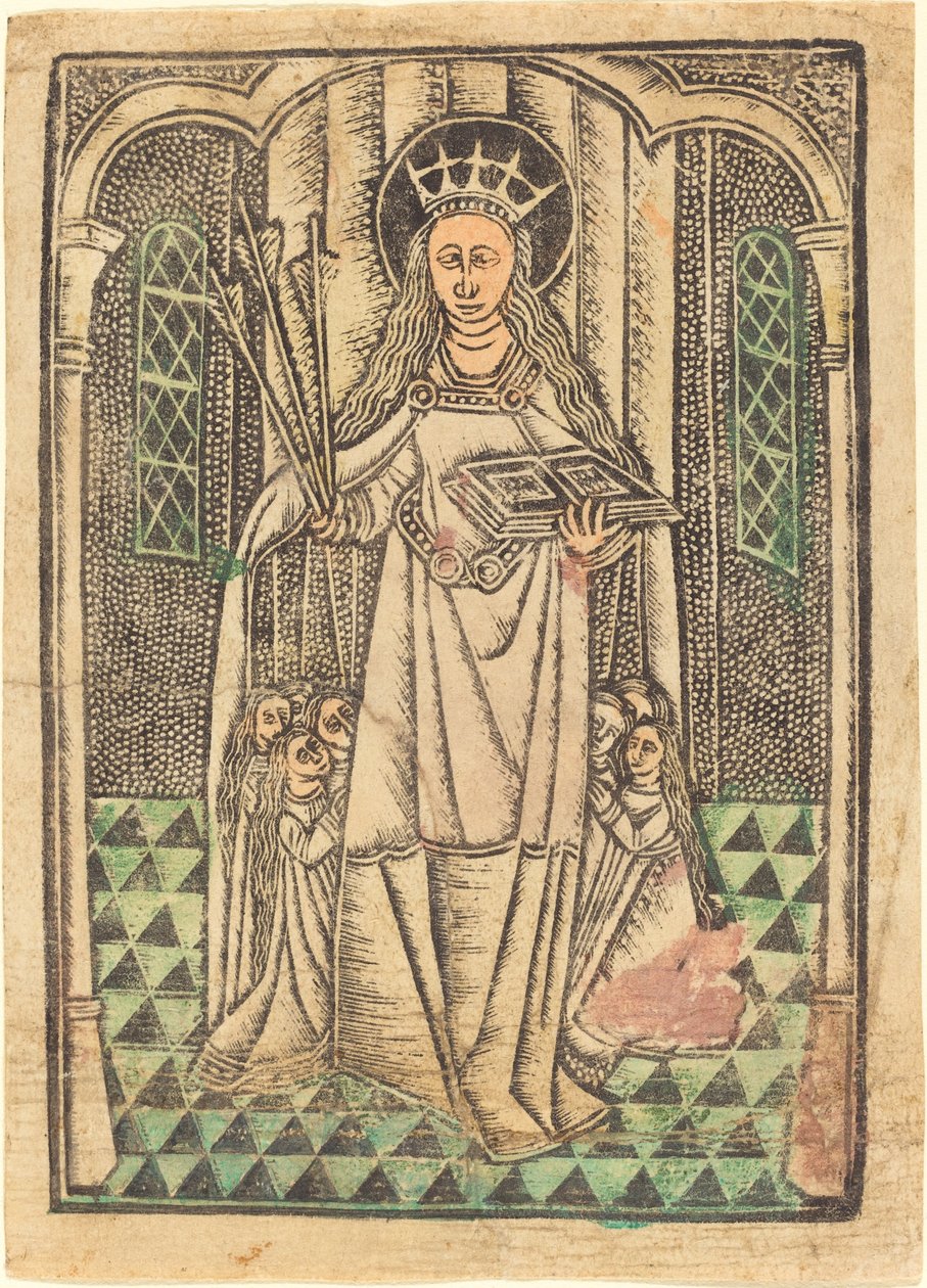 Święta Urszula jako Opiekunka autorstwa German 15th Century or Master of the Protective Saints of Cologne