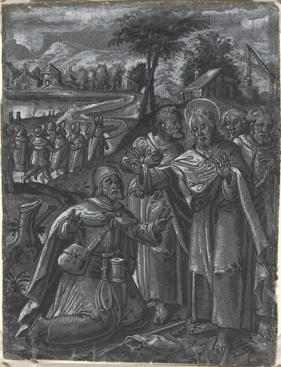 Chrystus spiera się z lekarzami [recto] autorstwa German 16th Century