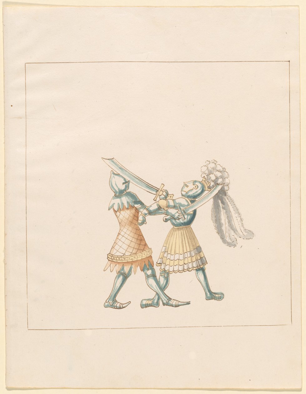 Freydal, Księga potyczek i turnieju cesarza Maksymiliana I: Walki na piechotę (potyczki) (Tom III): Tablica 154 autorstwa German 16th Century