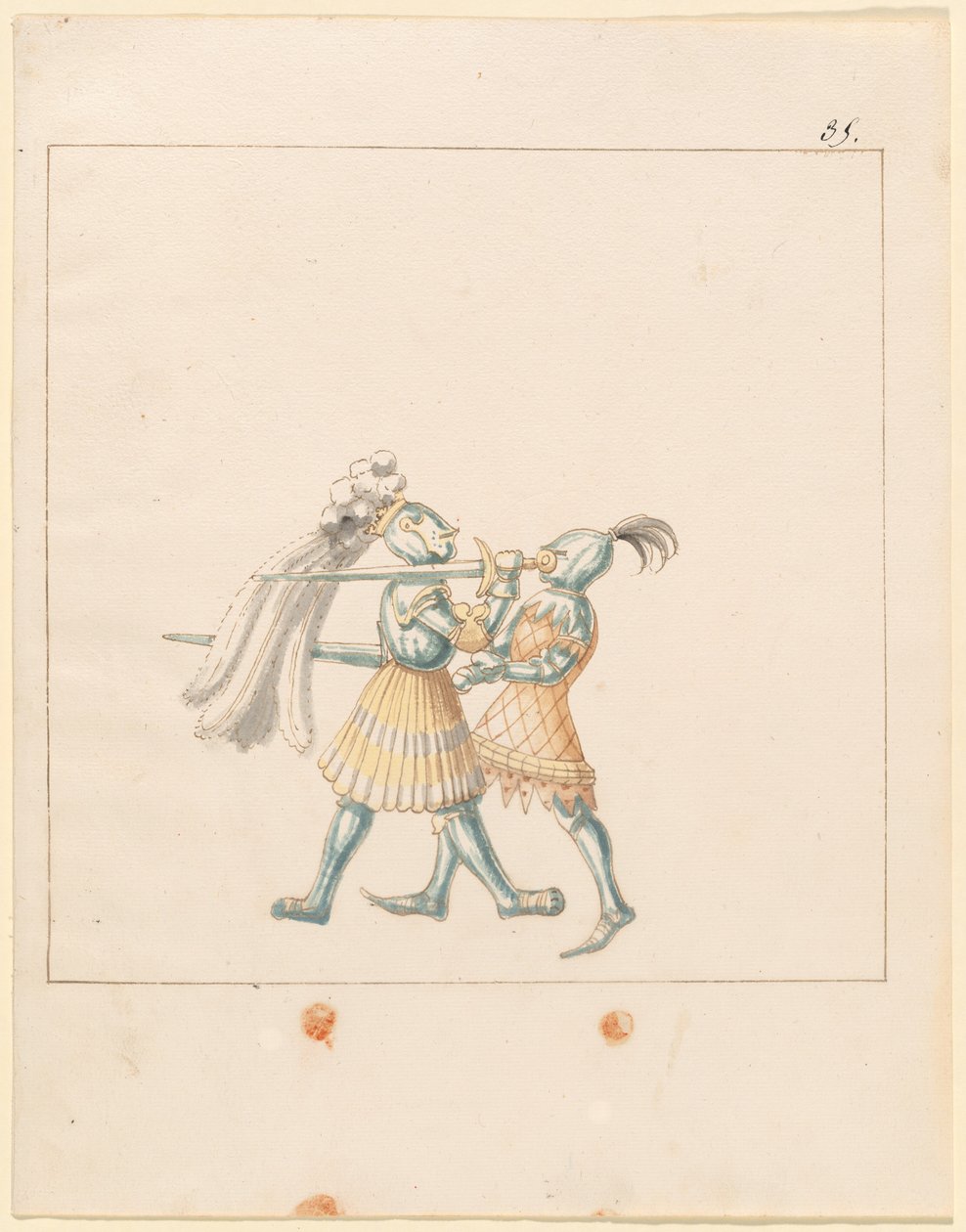 Freydal, Księga potyczek i turnieju cesarza Maksymiliana I: Walki na piechotę (potyczki) (Tom III): Tablica 165 autorstwa German 16th Century
