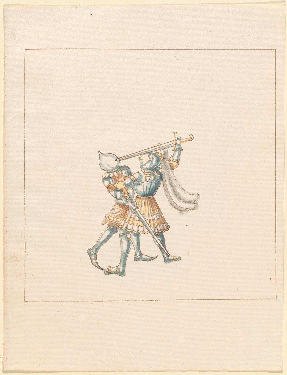 Freydal, Księga potyczek i turnieju cesarza Maksymiliana I: Walki na piechotę (potyczki) (tom III): płyta 160 autorstwa German 16th Century
