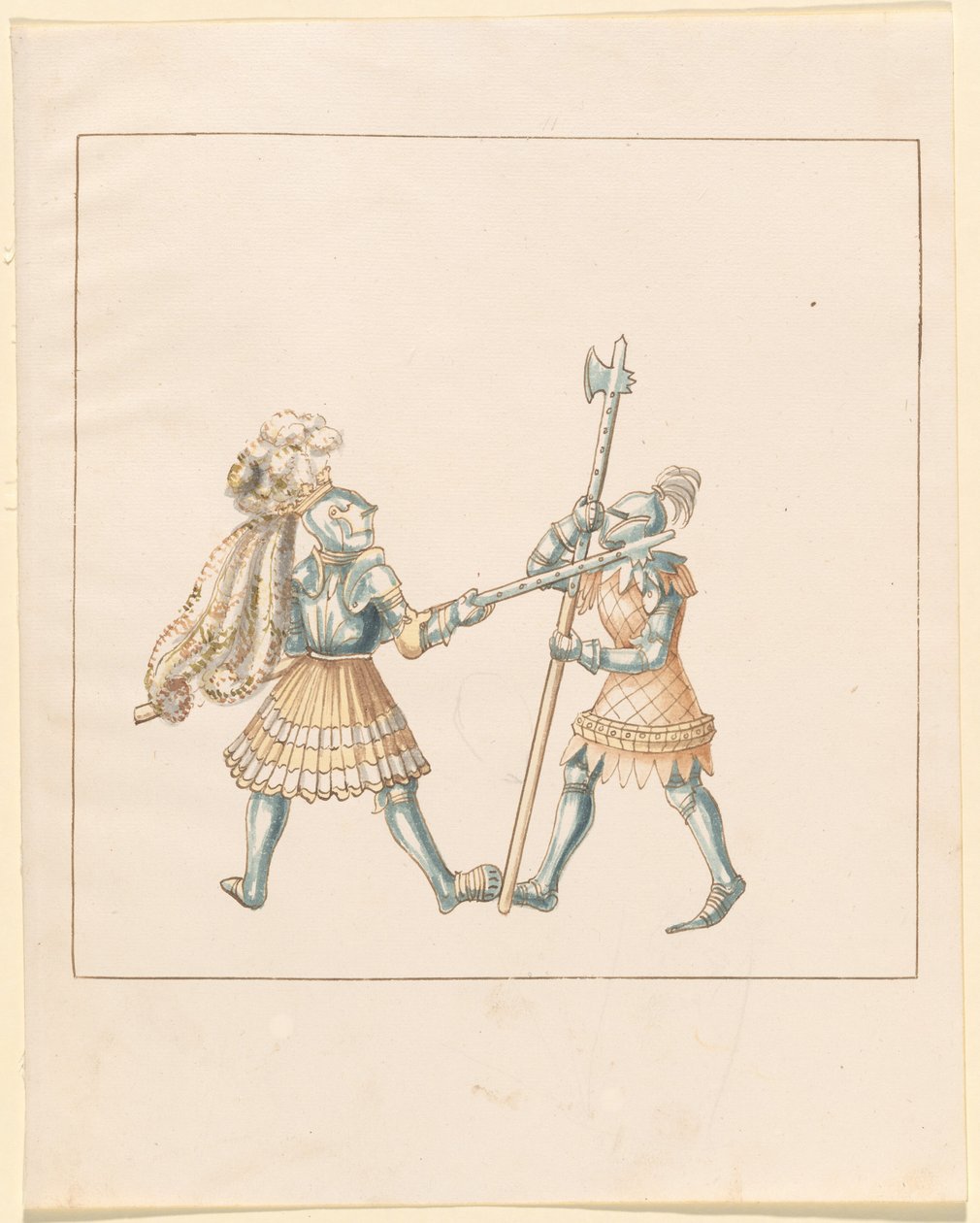 Freydal, Księga potyczek i turnieju cesarza Maksymiliana I: Walki na piechotę (potyczki) (Tom III): Tablica 144 autorstwa German 16th Century