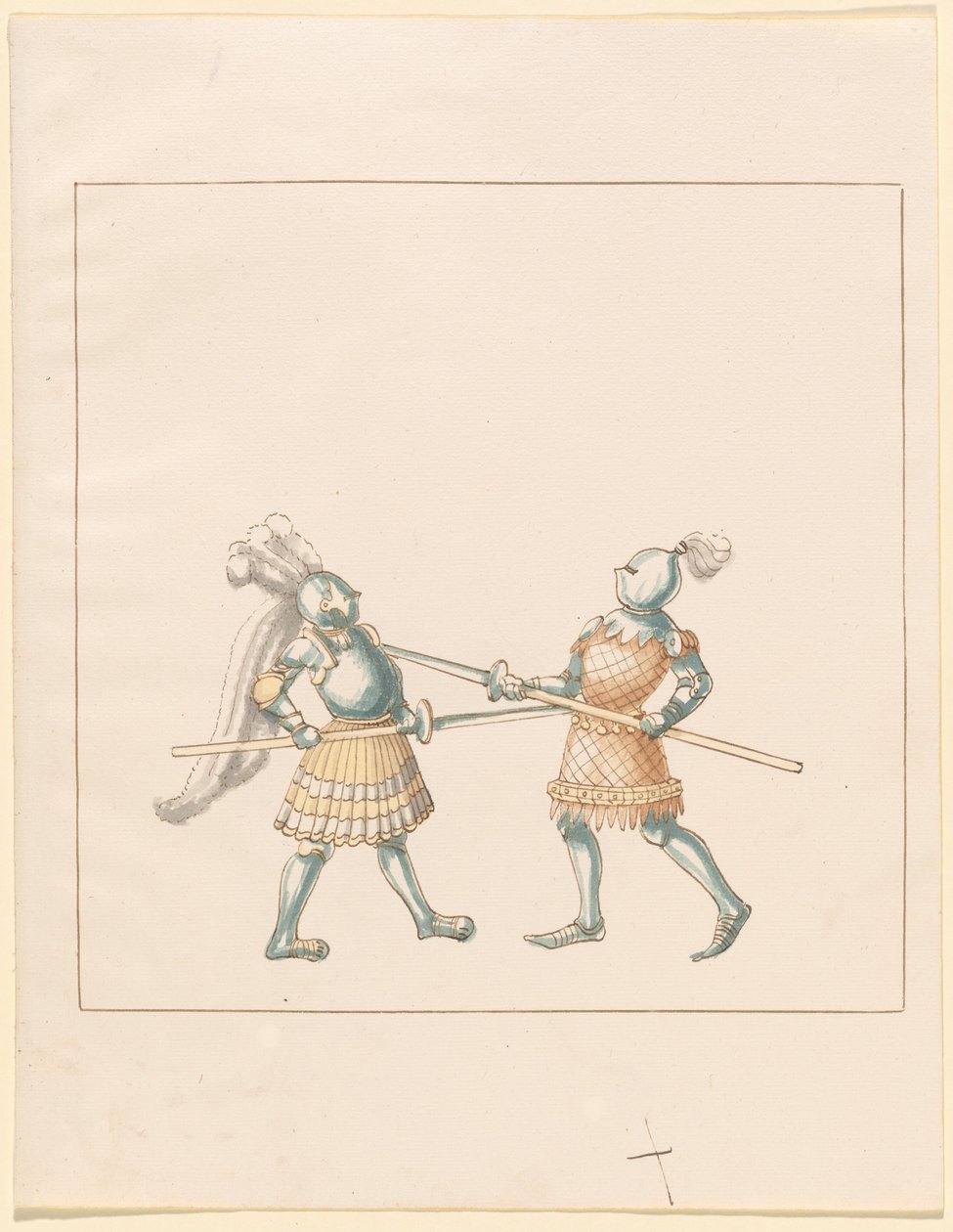 Freydal, Księga potyczek i turnieju cesarza Maksymiliana I: Walki na piechotę (potyczki) (tom III): płyta 148 autorstwa German 16th Century