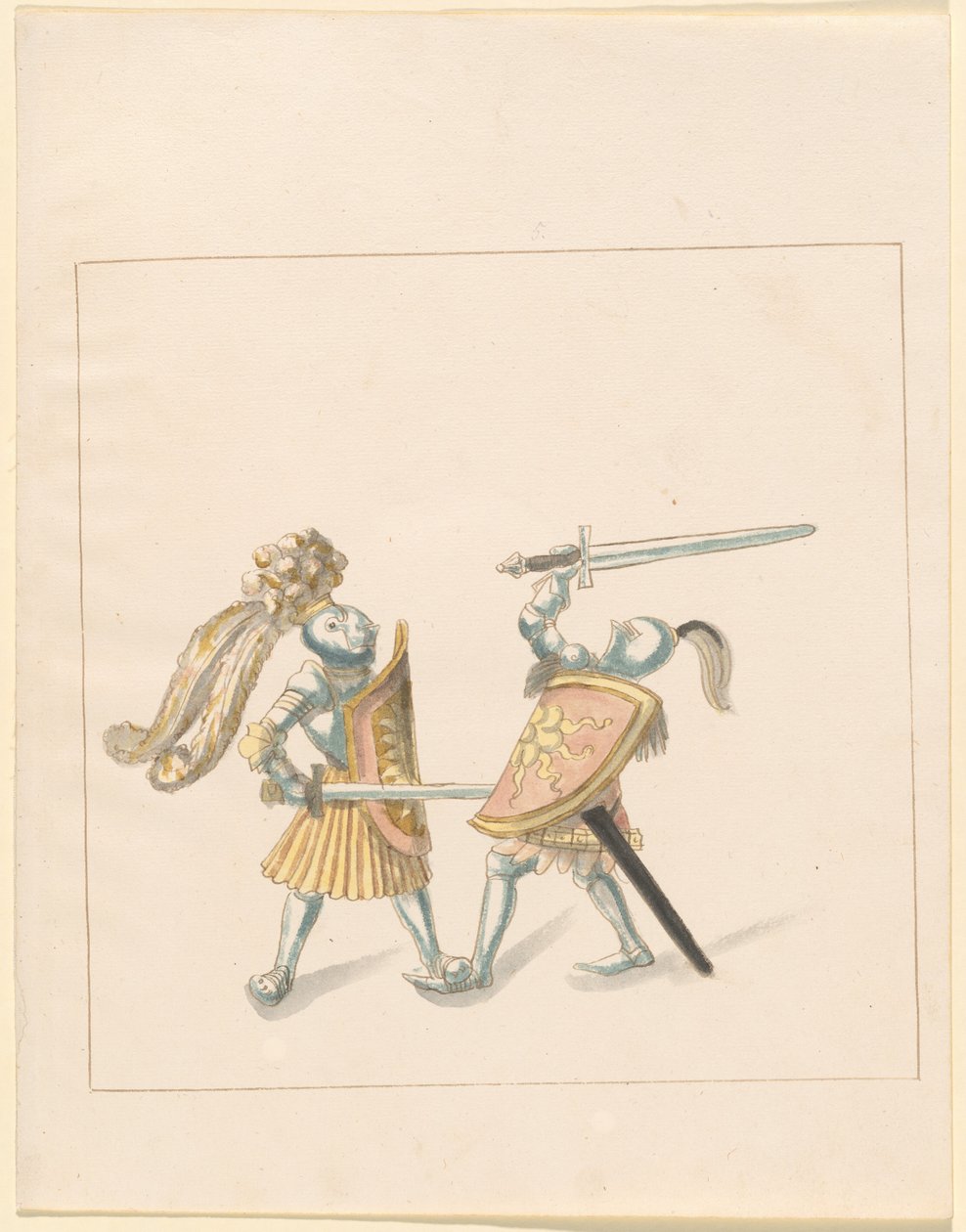 Freydal, Księga potyczek i turnieju cesarza Maksymiliana I: Walki na piechotę (potyczki) (tom III): płyta 161 autorstwa German 16th Century